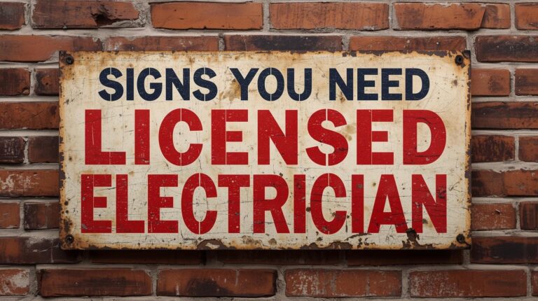 Signs You Need a Licensed Electrician